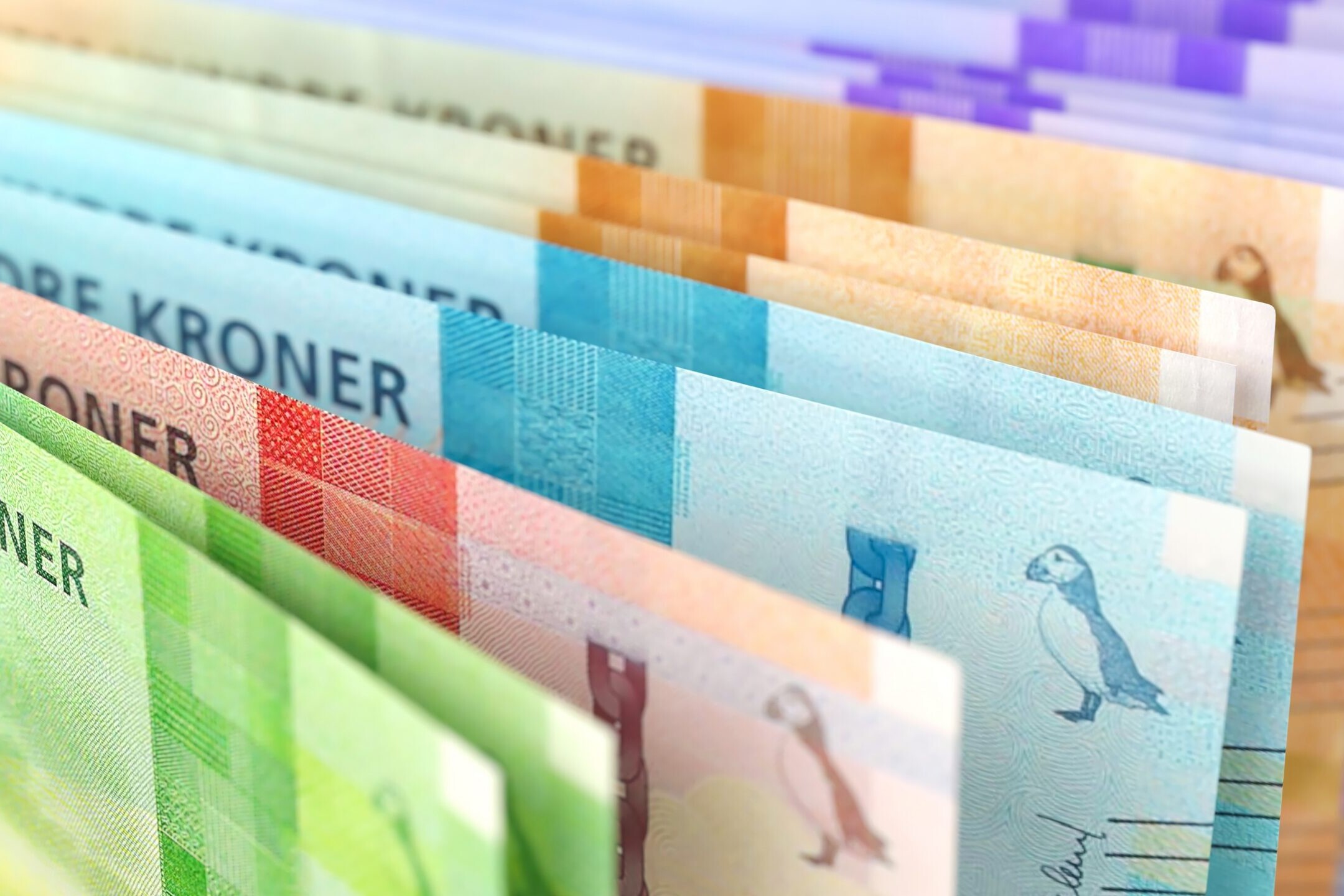 Krone-sedler i alle valører
