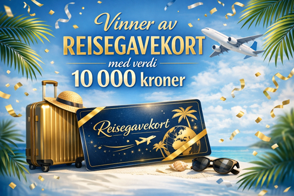 Reisegavekort 10.000,- kr